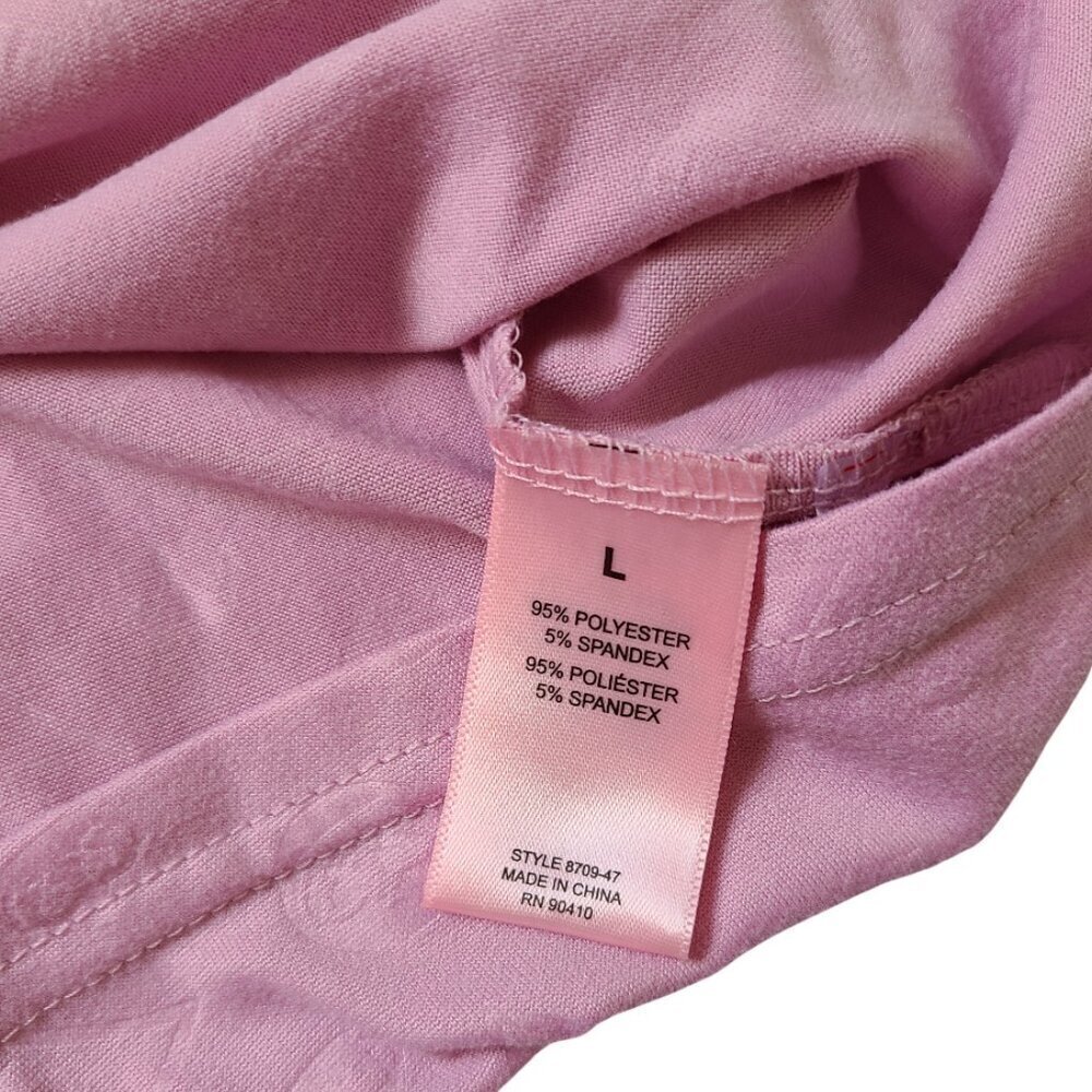 Juicy Couture Pink Pajama Set Womens Large Pants Collard Shirt Fall Winter Pjs - Picture 10 of 16